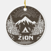Nationaal Park Zion Keramisch Ornament (Achterkant)