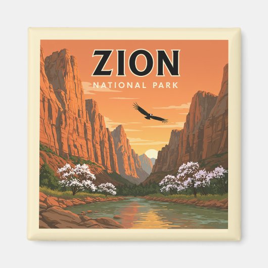 Nationaal Park  Zion Magneet (Voorkant)