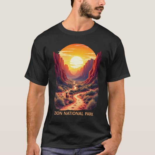 Nationaal park Zion - Majestic Canyon Sunset T-shirt (Voorkant)