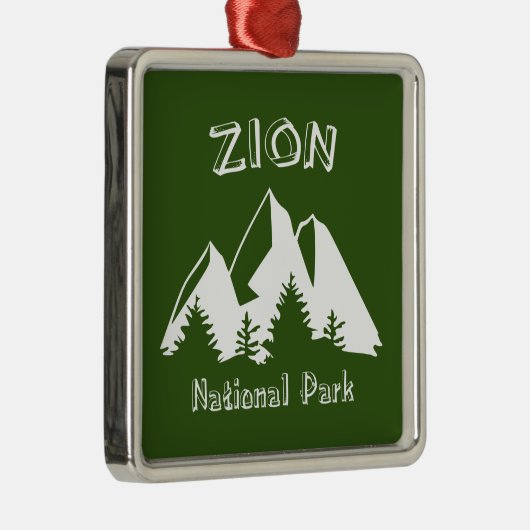 Nationaal Park Zion Metalen Ornament (Rechts)