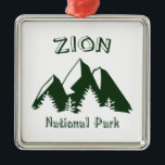 Nationaal Park Zion Metalen Ornament<br><div class="desc">Zion National Park in het zuiden van Utah is een van de mooiste parken van het Amerikaanse systeem.</div>