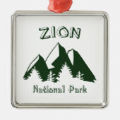 Nationaal Park Zion Metalen Ornament (Voorkant)