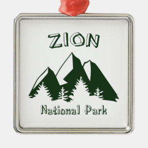 Nationaal Park Zion Metalen Ornament