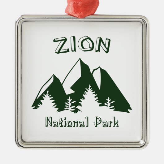 Nationaal Park Zion Metalen Ornament (Voorkant)