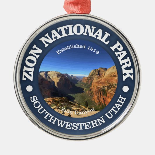 Nationaal Park Zion Metalen Ornament (Voorkant)