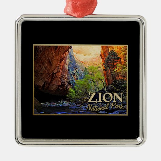 Nationaal Park Zion Metalen Ornament (Voorkant)
