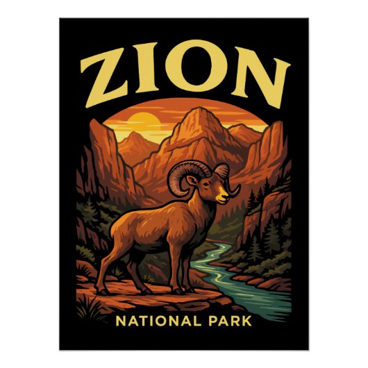 Nationaal Park Zion Perfect Poster (Voorkant)