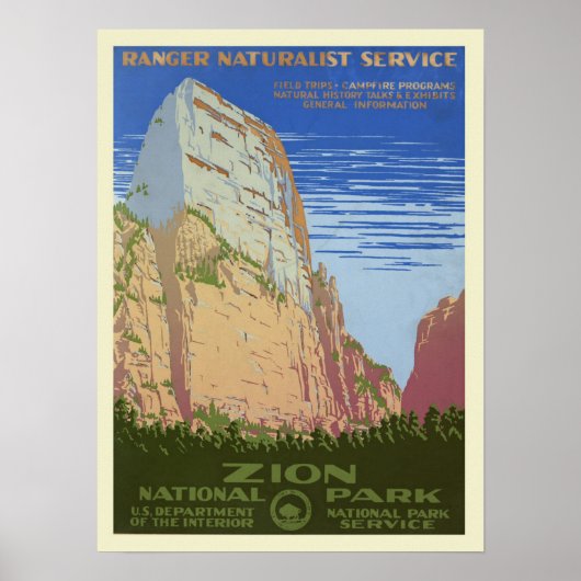 Nationaal Park Zion Poster (Voorkant)