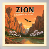Nationaal Park  Zion Poster (Voorkant)