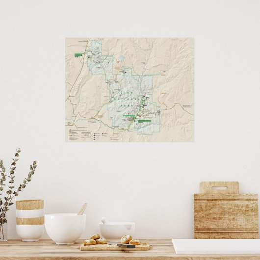 Nationaal Park Zion Poster (Keuken)