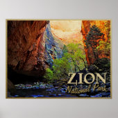 Nationaal Park Zion Poster (Voorkant)