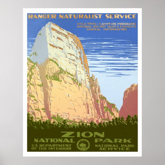 Nationaal Park Zion Poster (Voorkant)