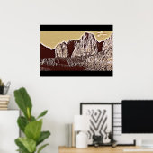 nationaal park zion poster (Thuiskantoor)