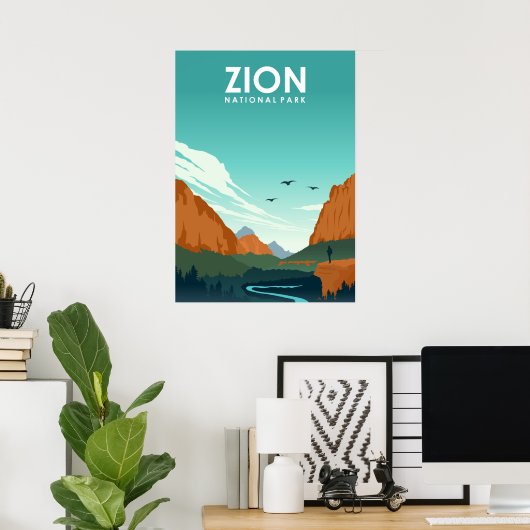 Nationaal Park Zion Poster (Thuiskantoor)