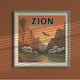 Nationaal Park Zion Poster