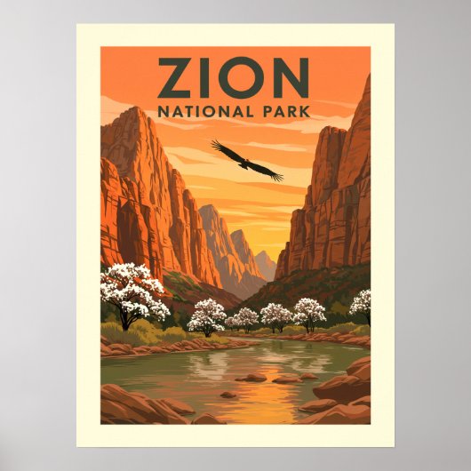 Nationaal Park  Zion Poster (Voorkant)