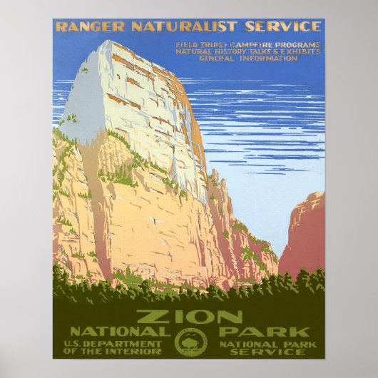 Nationaal Park Zion Poster (Voorkant)