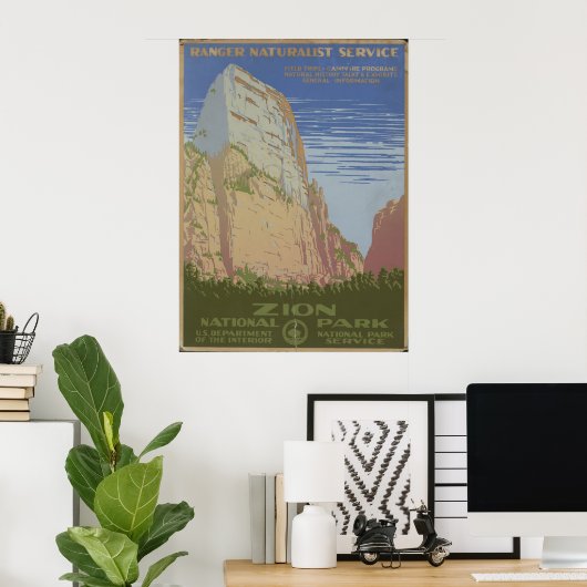 Nationaal Park Zion Poster (Thuiskantoor)