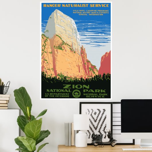 Nationaal Park Zion Poster (Thuiskantoor)