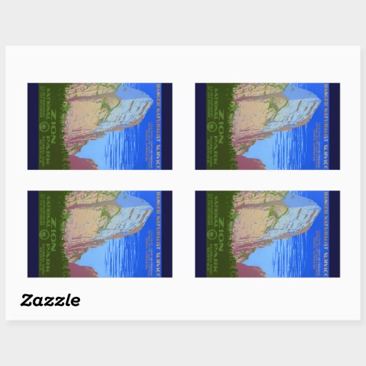 Nationaal Park Zion Rechthoekige Sticker (Vel)