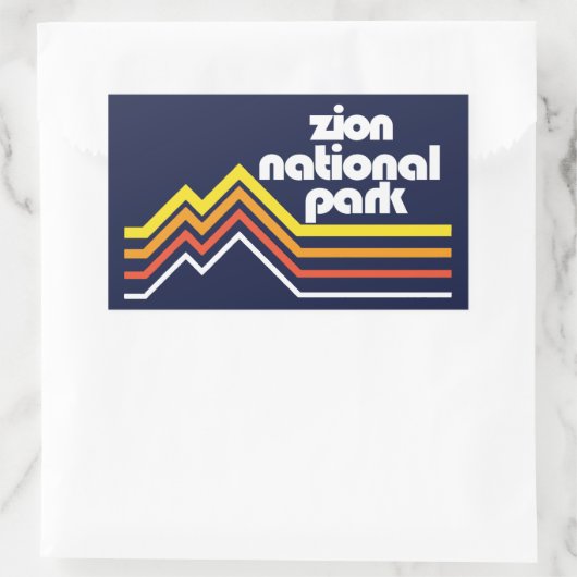 Nationaal Park Zion Rechthoekige Sticker (Tas)