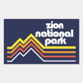 Nationaal Park Zion Rechthoekige Sticker (Voorkant)
