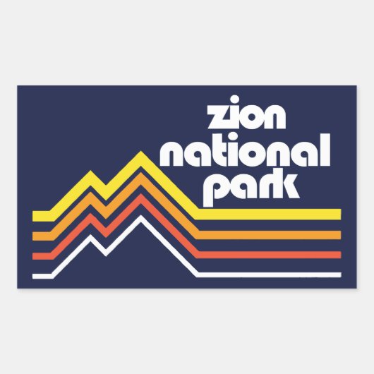 Nationaal Park Zion Rechthoekige Sticker (Voorkant)