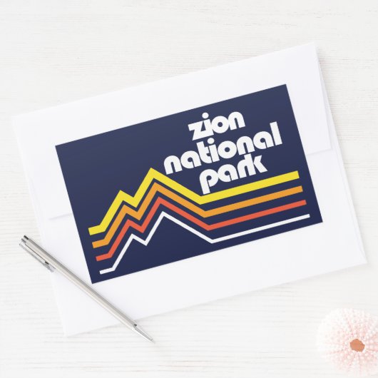 Nationaal Park Zion Rechthoekige Sticker (Envelop)