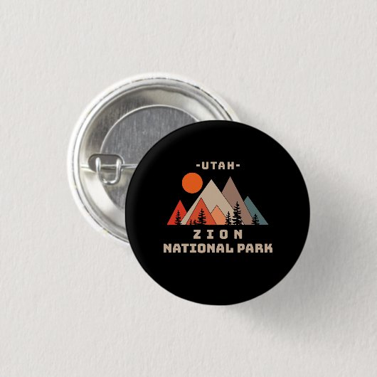Nationaal Park Zion Ronde Button 3,2 Cm (Voorkant /achterkant)