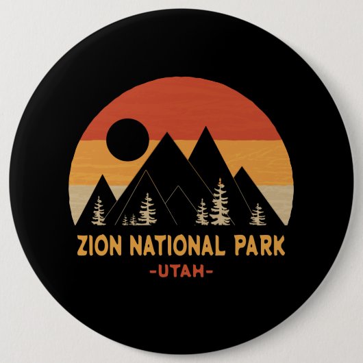 Nationaal Park Zion Ronde Button 6,0 Cm (Voorkant)