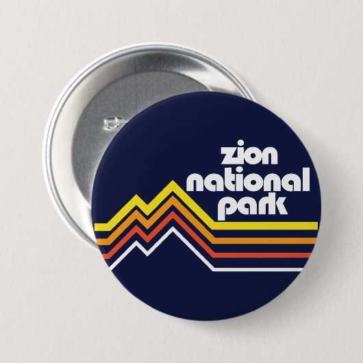 Nationaal Park Zion Ronde Button 7,6 Cm (Voorkant /achterkant)