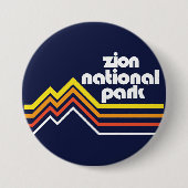 Nationaal Park Zion Ronde Button 7,6 Cm (Voorkant)