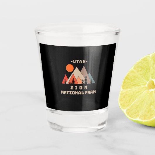 Nationaal Park Zion Shot Glas (Voorkant)