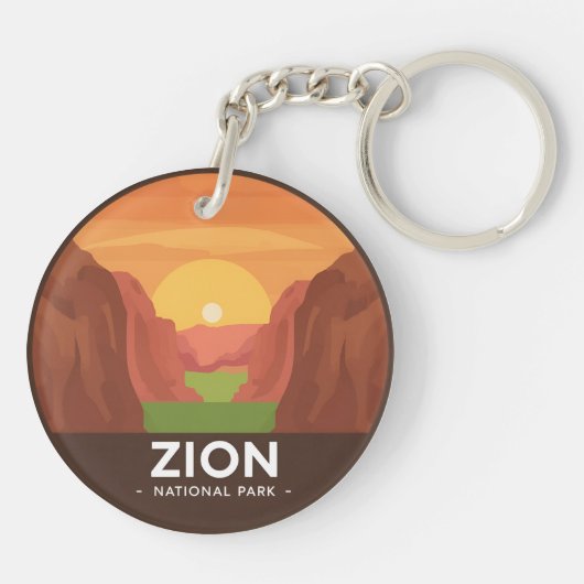  Nationaal Park Zion Sleutelhanger (Achterkant)