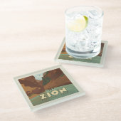 Nationaal park Zion | The Narrows Glazen Onderzetter (Schuin)