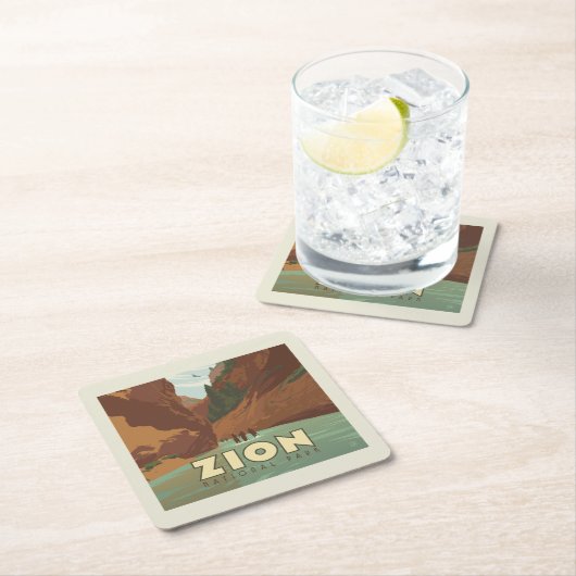 Nationaal park Zion | The Narrows Kartonnen Onderzetters (Insitu)