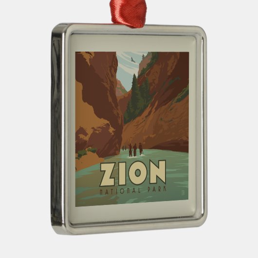 Nationaal park Zion | The Narrows Metalen Ornament (Rechts)