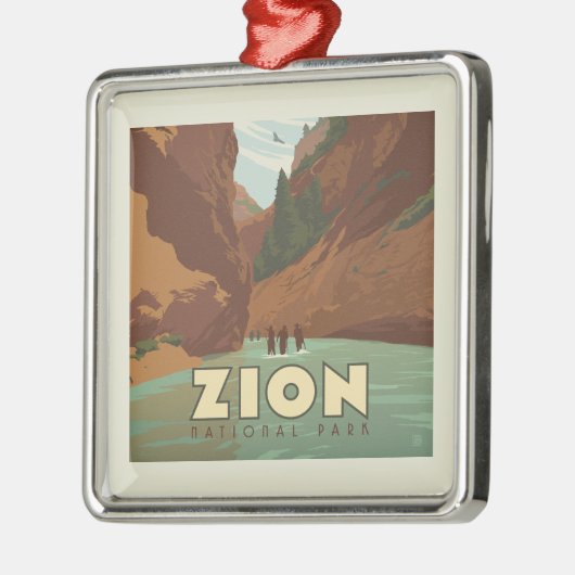 Nationaal park Zion | The Narrows Metalen Ornament (Links)