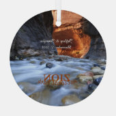 Nationaal Park Zion, The Narrows, Name, Circle Glas Ornament (Achterkant)