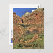 Nationaal Park Zion, UT-Briefkaart Briefkaart (Voorkant / Achterkant)