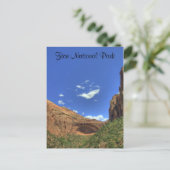 Nationaal Park Zion, UT-Briefkaart Briefkaart (Staand voorkant)