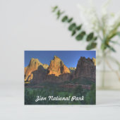 Nationaal Park Zion, UT-Briefkaart Briefkaart (Staand voorkant)