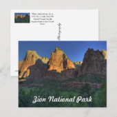 Nationaal Park Zion, UT-Briefkaart Briefkaart (Voorkant / Achterkant)