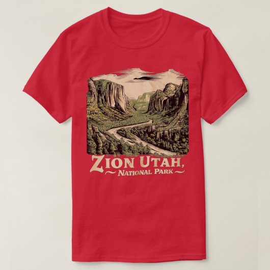 Nationaal park Zion Utah 1 T-shirt (Design voorkant)
