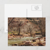 Nationaal Park Zion, Utah Briefkaart (Voorkant / Achterkant)