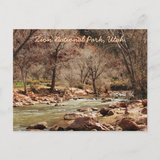 Nationaal Park Zion, Utah Briefkaart (Voorkant)