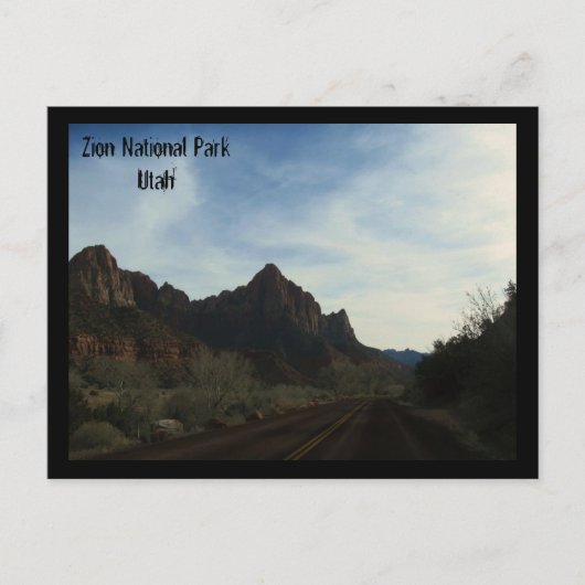 Nationaal Park Zion, Utah Briefkaart (Voorkant)