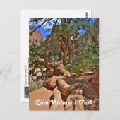 Nationaal Park Zion, Utah Briefkaart (Voorkant / Achterkant)