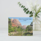 Nationaal Park Zion, Utah Briefkaart (Staand voorkant)