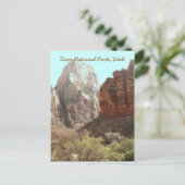 Nationaal Park Zion, Utah Briefkaart (Staand voorkant)
